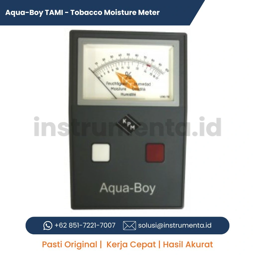 Distributor Aqua-Boy TAMI Tobacco Moisture Meter Alat Ukur Kadar Air Tembakau Portable untuk Industri Tobacco dan QC Processing